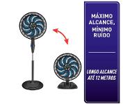 Ventilador 2 em 1 Arno X-Treme VE9M 40cm 9 Pás 3 Velocidades Preto e Azul Escuro - 17