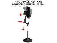 Ventilador 2 em 1 Arno X-Treme VE9M 40cm 9 Pás 3 Velocidades Preto e Azul Escuro - 18