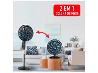 Ventilador 2 em 1 Arno X-Treme VE9M 40cm 9 Pás 3 Velocidades Preto e Azul Escuro - 2