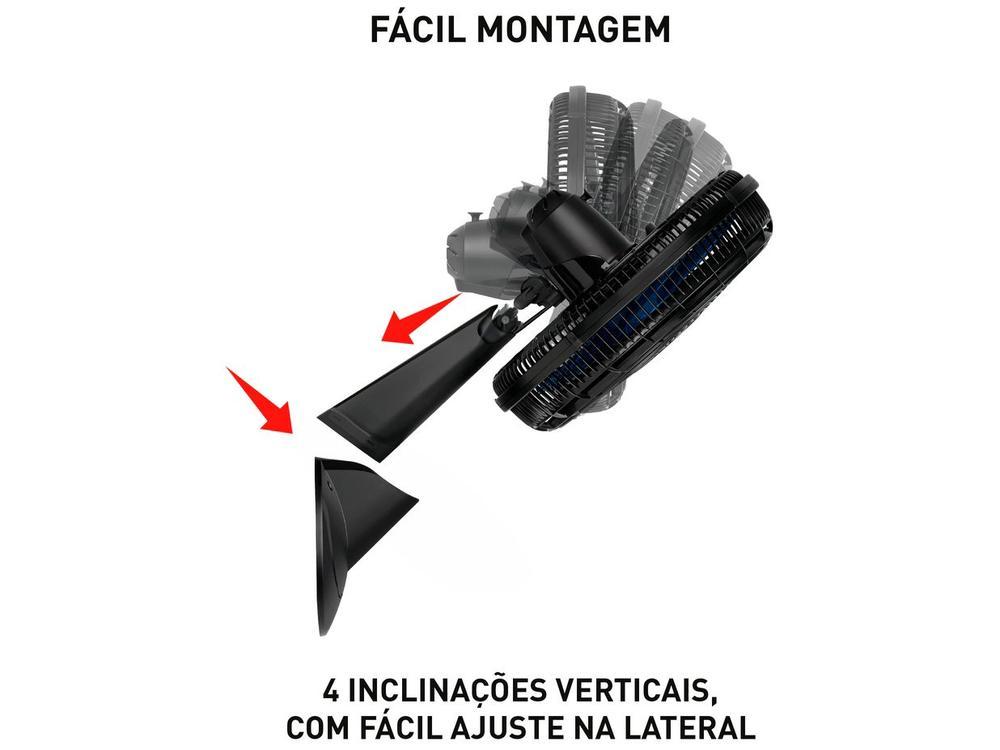 Ventilador de Parede Arno X-Treme 40cm 9 Pás 3 Velocidades Preto e Azul Escuro - 8