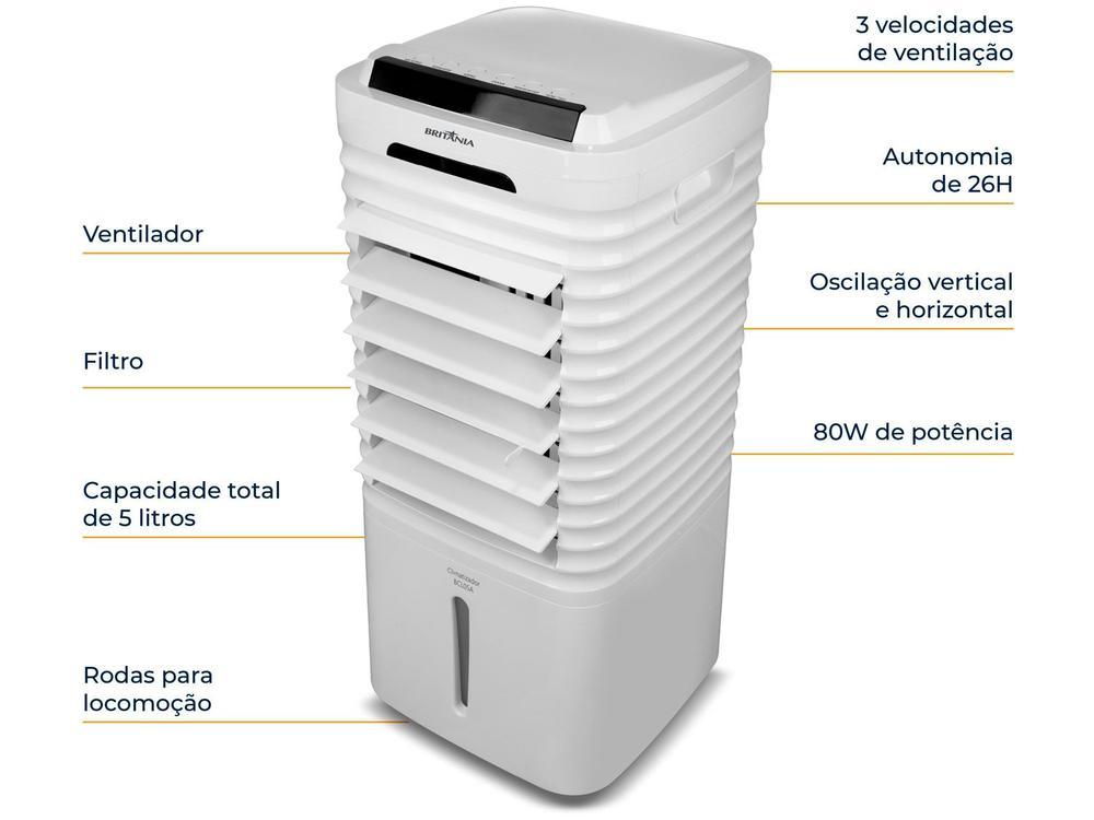 Climatizador de Ar Britânia Frio 3 Velocidades 5L BCL05A - 17