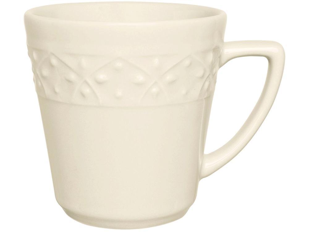 Aparelho de Jantar Chá 20 Peças Oxford Redondo Cerâmica Off White Marfim - 14