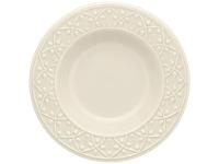 Aparelho de Jantar Chá 20 Peças Oxford Redondo Cerâmica Off White Marfim - 11