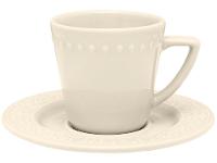 Aparelho de Jantar Chá 20 Peças Oxford Redondo Cerâmica Off White Marfim - 13