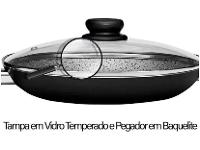 Frigideira Antiaderente Panelux com Tampa de Alumínio Maximum Stone Preta 32cm - 2