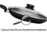 Frigideira Antiaderente Panelux com Tampa de Alumínio Maximum Stone Preta 32cm - 4