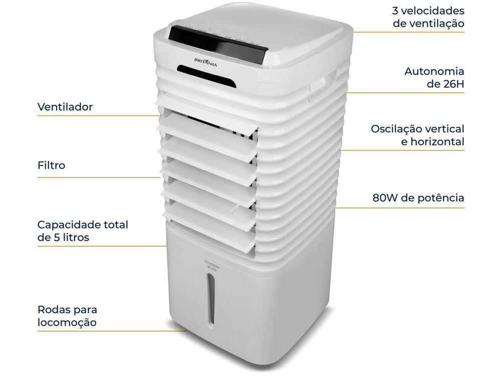 Climatizador de Ar Britânia Frio 3 Velocidades 5L BCL05A - 17