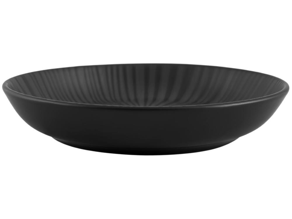 Aparelho de Jantar Chá 20 Peças Oxford Redondo Cerâmica Preta Onix - 5