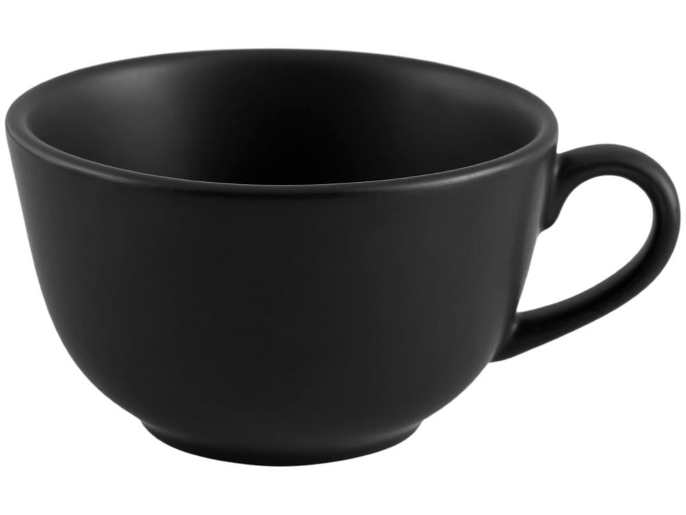 Aparelho de Jantar Chá 20 Peças Oxford Redondo Cerâmica Preta Onix - 8