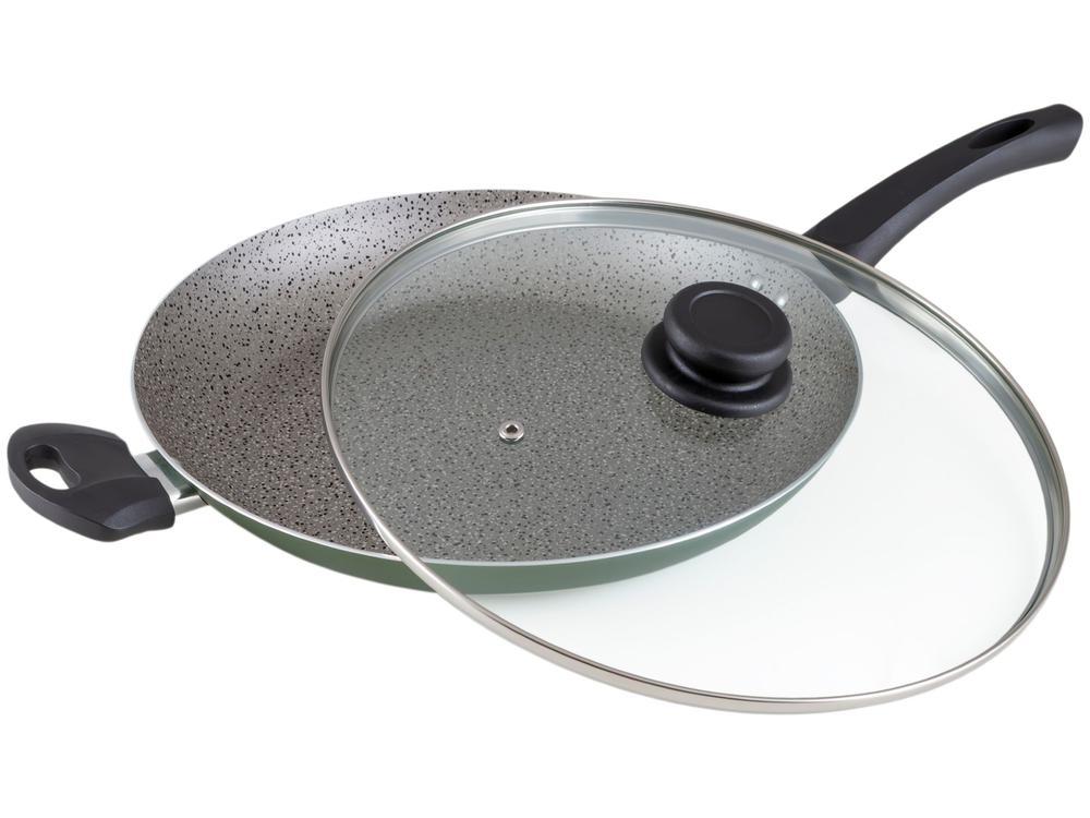 Frigideira Antiaderente Panelux com Tampa de Alumínio Maximum Stone Verde 32cm - 3