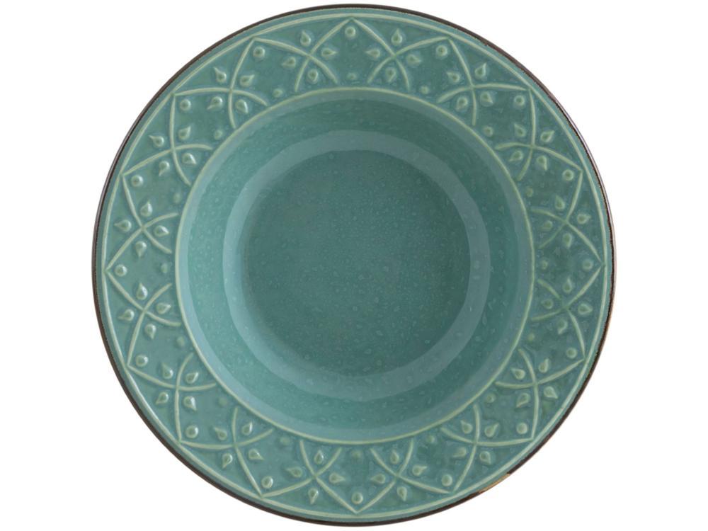 Aparelho de Jantar Chá 20 Peças Oxford Redondo Cerâmica Verde Malaquita - 5