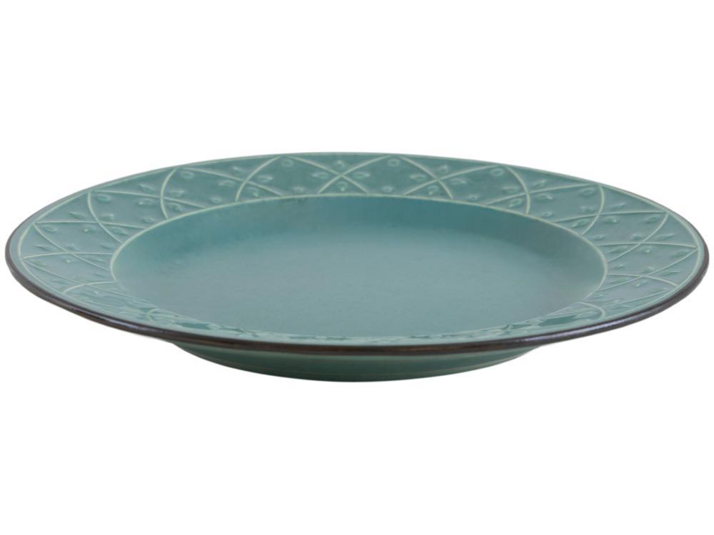 Aparelho de Jantar Chá 20 Peças Oxford Redondo Cerâmica Verde Malaquita - 4