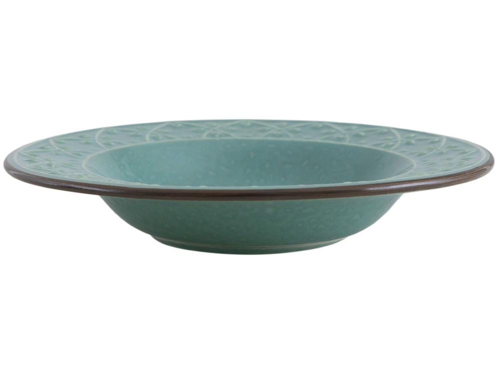 Aparelho de Jantar Chá 20 Peças Oxford Redondo Cerâmica Verde Malaquita - 6