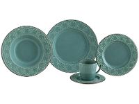 Aparelho de Jantar Chá 20 Peças Oxford Redondo Cerâmica Verde Malaquita - 3