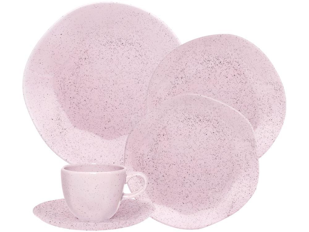 Aparelho de Jantar Chá 20 Peças Oxford Redondo Cerâmica Rosa Pink Sand - 11