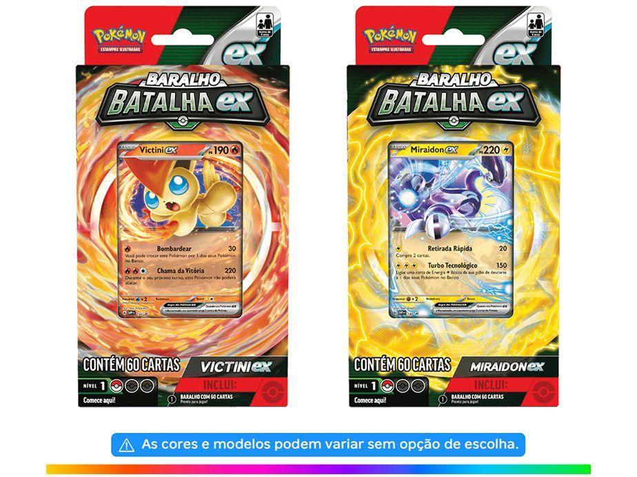 Jogo Baralho Victini e Miraidon Estampas - 2