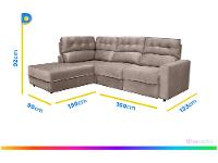 Sofá Canto + 2 lugares Retrátil Reclinável Veludo Phormatta Pacific - 3