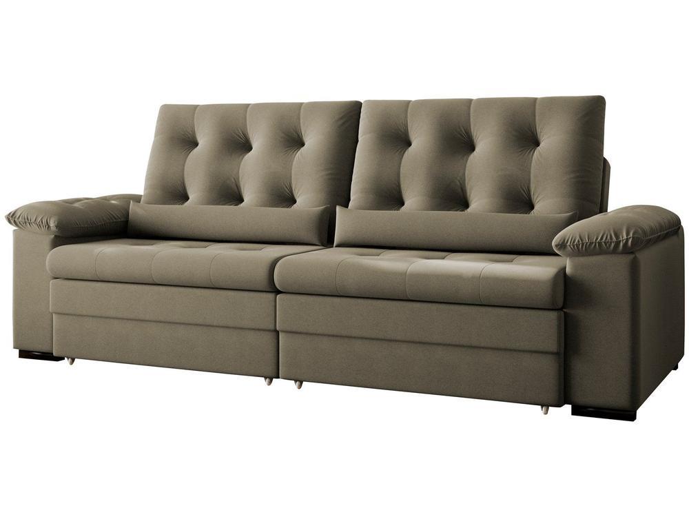 Sofá 3 Lugares Retrátil Reclinável Suede Phormatta Colômbia SMP - 11