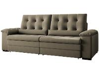 Sofá 3 Lugares Retrátil Reclinável Suede Phormatta Colômbia SMP - 11