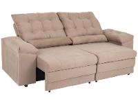 Sofá 3 Lugares Retrátil Reclinável Suede Phormatta Colômbia SMP - 5