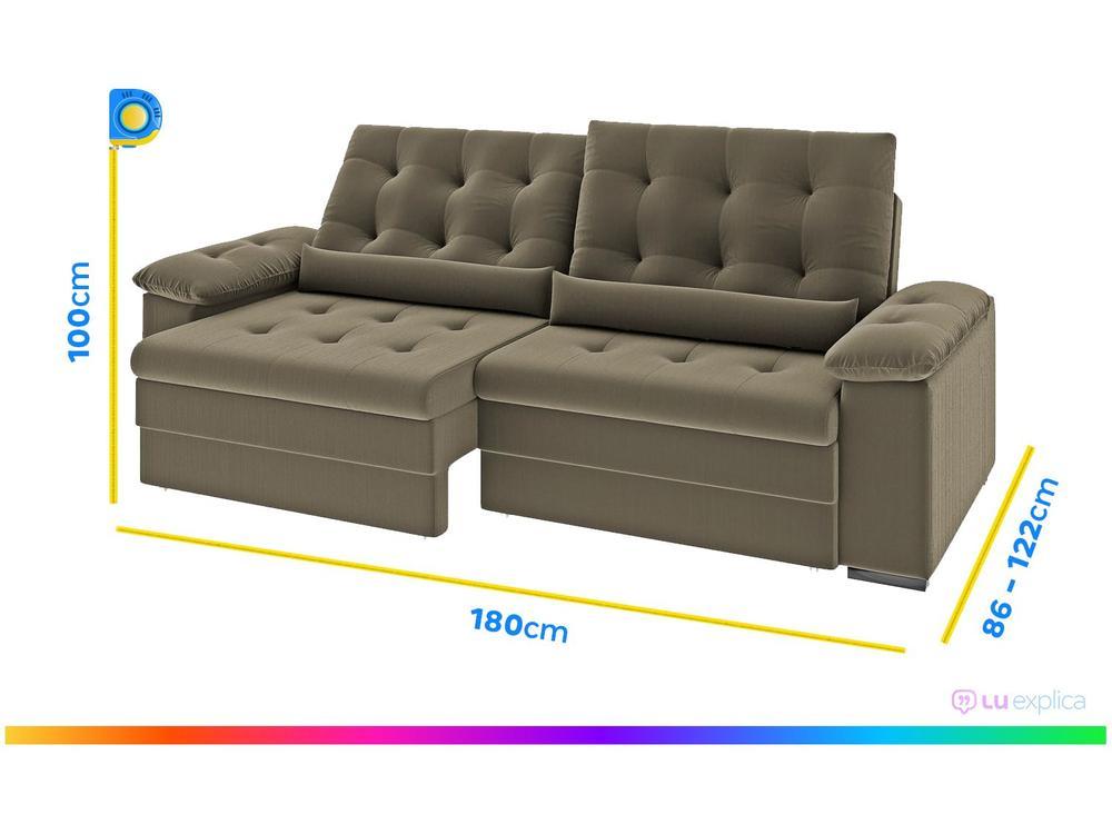 Conjunto de Sofás 2 e 3 lugares Retrátil Reclinável Suede Phormatta Colômbia SMP - 17