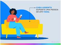 Conjunto de Sofás 2 e 3 lugares Retrátil Reclinável Suede Phormatta Colômbia SMP - 12