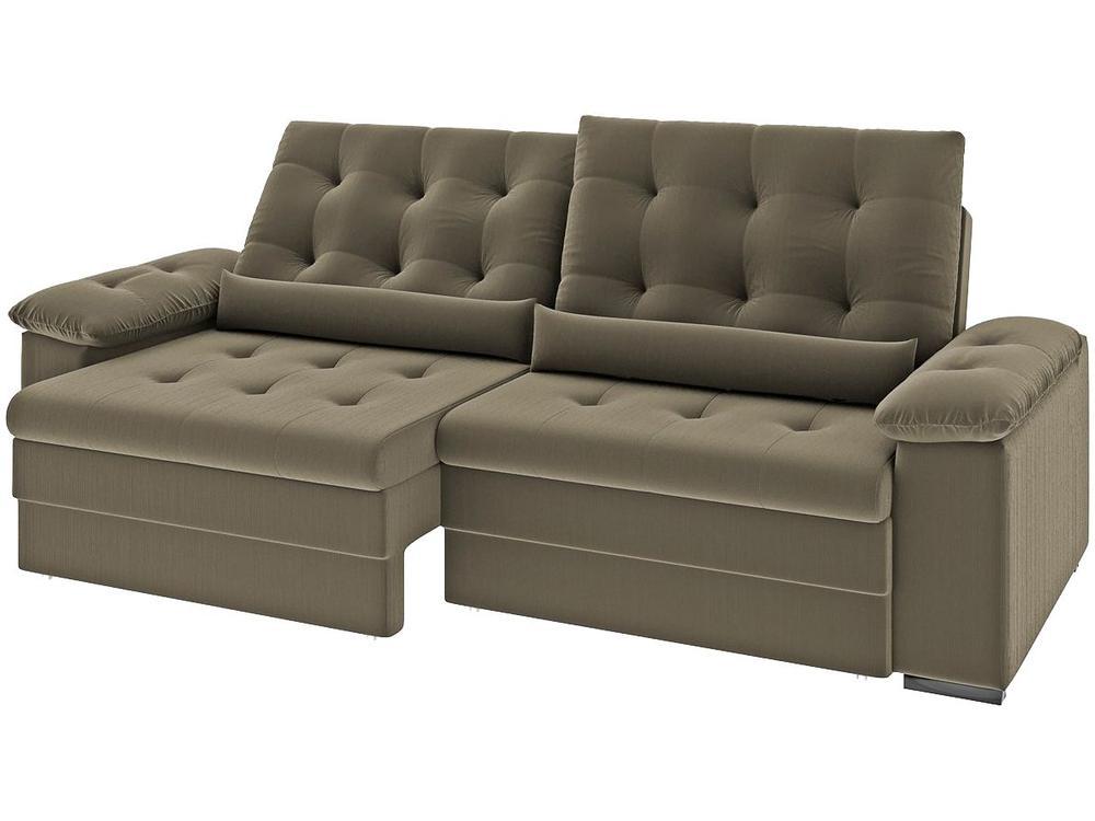 Sofá 2 Lugares Retrátil Reclinável Suede Phormatta Colômbia SMP - 11