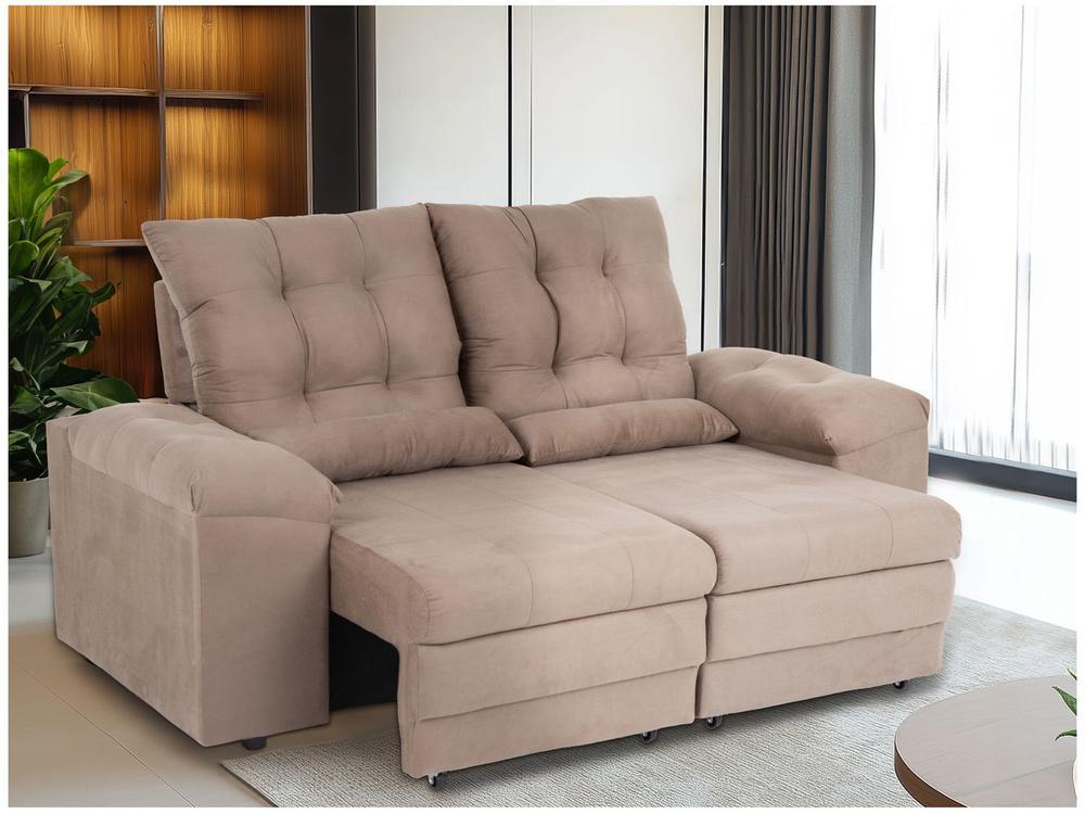 Sofá 2 Lugares Retrátil Reclinável Suede Phormatta Colômbia SMP - 1