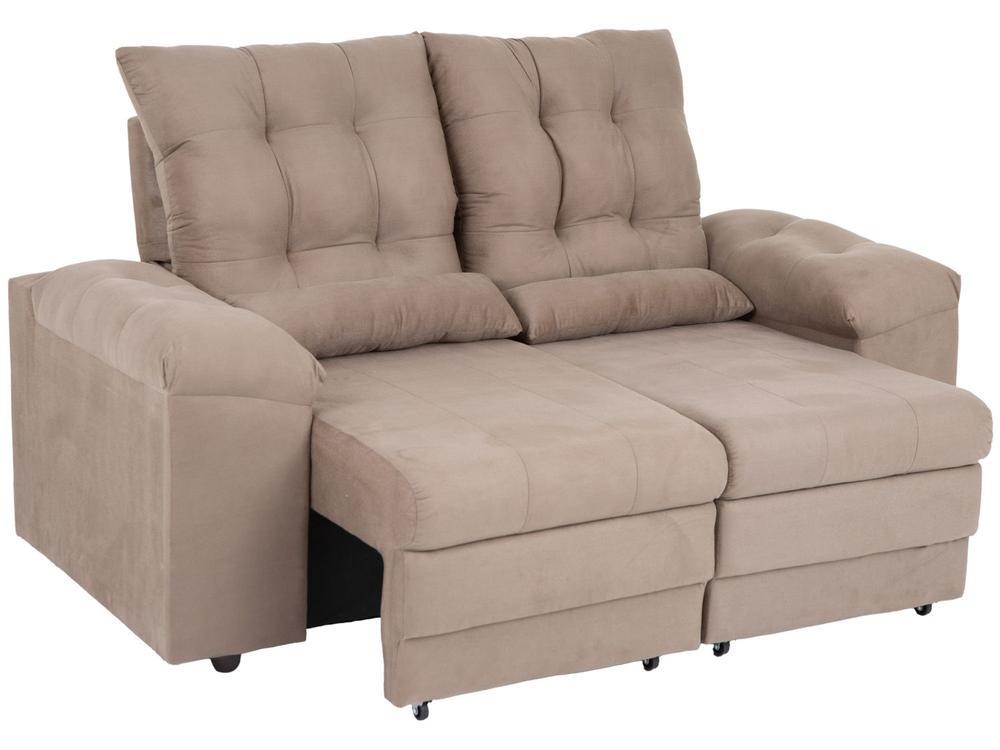 Sofá 2 Lugares Retrátil Reclinável Suede Phormatta Colômbia SMP - 6