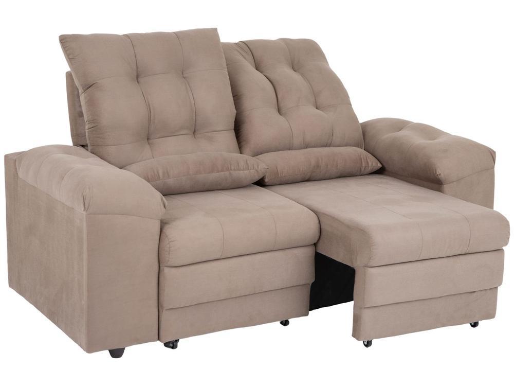 Sofá 2 Lugares Retrátil Reclinável Suede Phormatta Colômbia SMP - 5