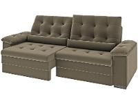 Sofá 2 Lugares Retrátil Reclinável Suede Phormatta Colômbia SMP - 11