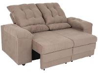 Sofá 2 Lugares Retrátil Reclinável Suede Phormatta Colômbia SMP