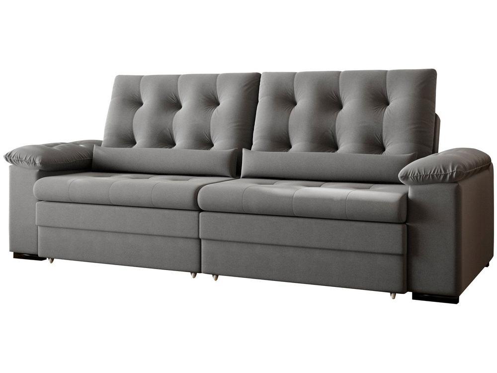 Sofá 2 e 3 Lugares Retrátil Reclinável Suede Phormatta Colômbia SMP - 11
