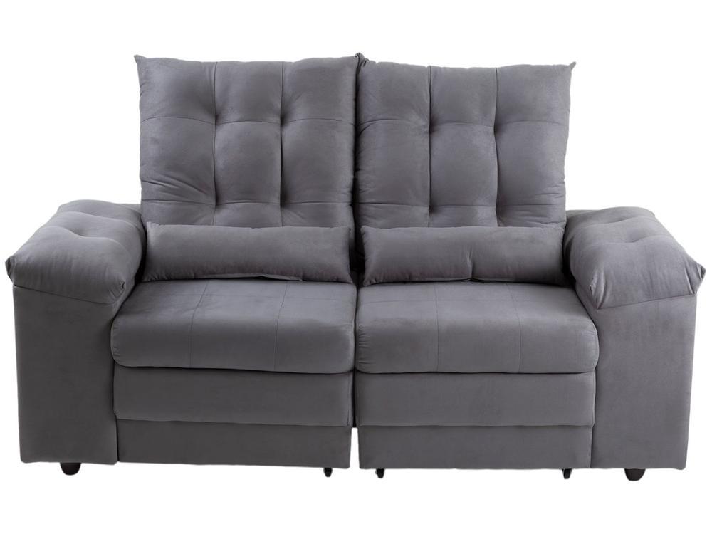 Sofá 2 e 3 Lugares Retrátil Reclinável Suede Phormatta Colômbia SMP - 9