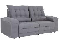 Sofá 2 e 3 Lugares Retrátil Reclinável Suede Phormatta Colômbia SMP - 3