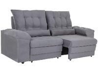 Sofá 2 e 3 Lugares Retrátil Reclinável Suede Phormatta Colômbia SMP