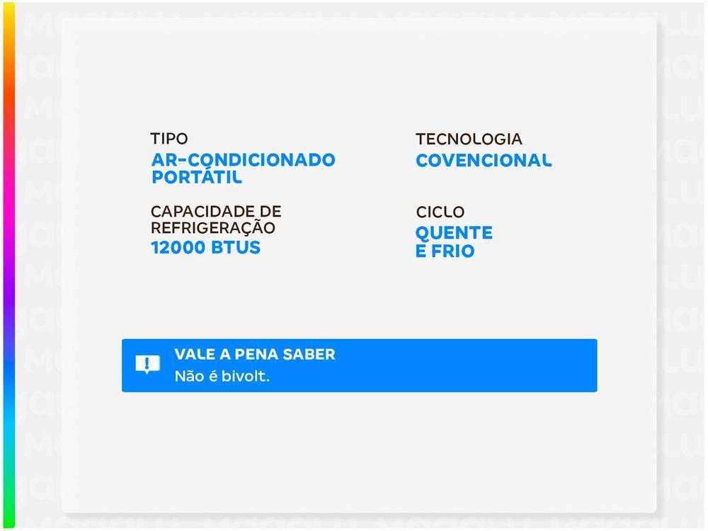 Ar-condicionado Portátil 12.000 BTUs Philco Quente e Frio PAC12000QF5 - 3