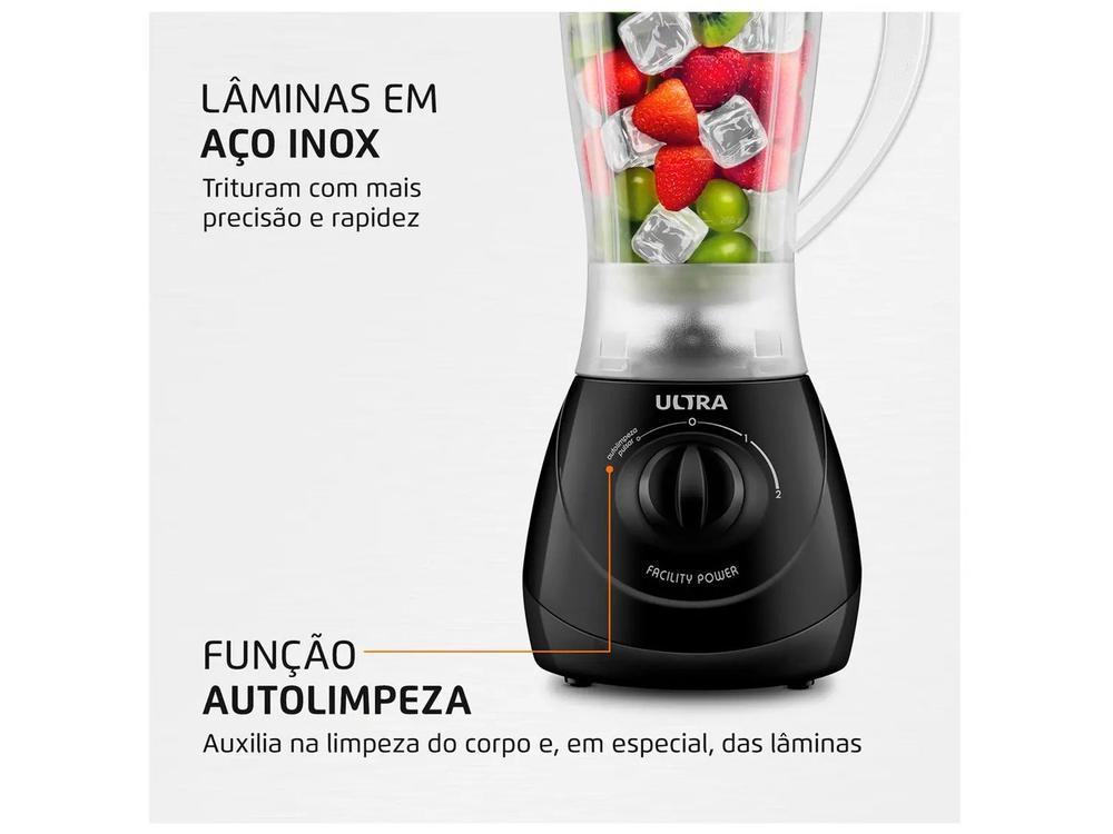 Liquidificador Ultra Facility Power 2 Velocidades 550W Preto - 6