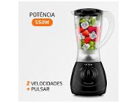 Liquidificador Ultra Facility Power 2 Velocidades 550W Preto - 3