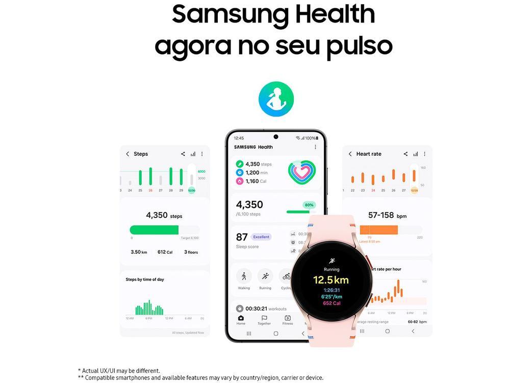 Smartwatch Samsung Galaxy Watch FE 40mm Rosé 16GB Bluetooth - 7