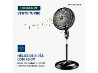 Ventilador de Coluna Mondial Turbo NVT-40C-8P-B 40cm 8 Pás 3 Velocidades Preto e Prata - 15