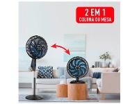 Ventilador 2 em 1 Arno X-Treme VE9M 40cm 9 Pás 3 Velocidades Preto e Azul Escuro - 2