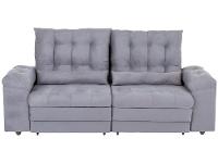 Sofá 3 Lugares Retrátil Reclinável Suede Phormatta Colômbia SMP - 5