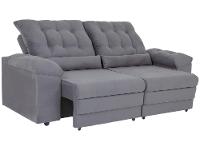Sofá 3 Lugares Retrátil Reclinável Suede Phormatta Colômbia SMP - 7
