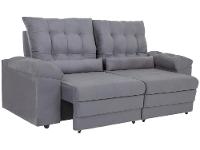 Sofá 3 Lugares Retrátil Reclinável Suede Phormatta Colômbia SMP - 8