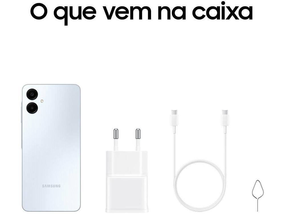 Smartphone Samsung Galaxy A06 128GB 4GB RAM Branco 6,7" Câm. Dupla + Selfie 8MP - 4
