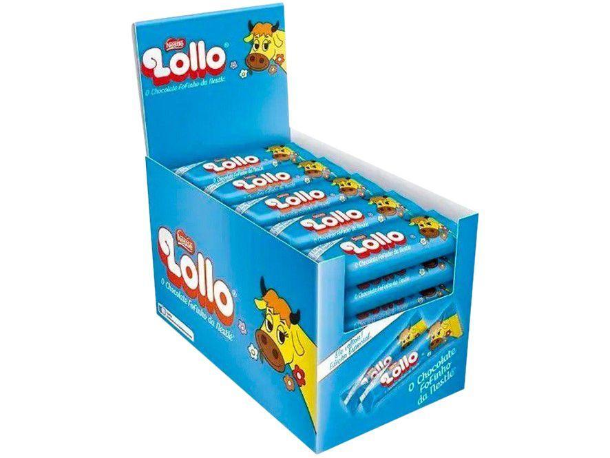 Chocolate Lollo com Recheio de Leite Maltado 28g Caixa com 30 Unidades Nestlé - 1