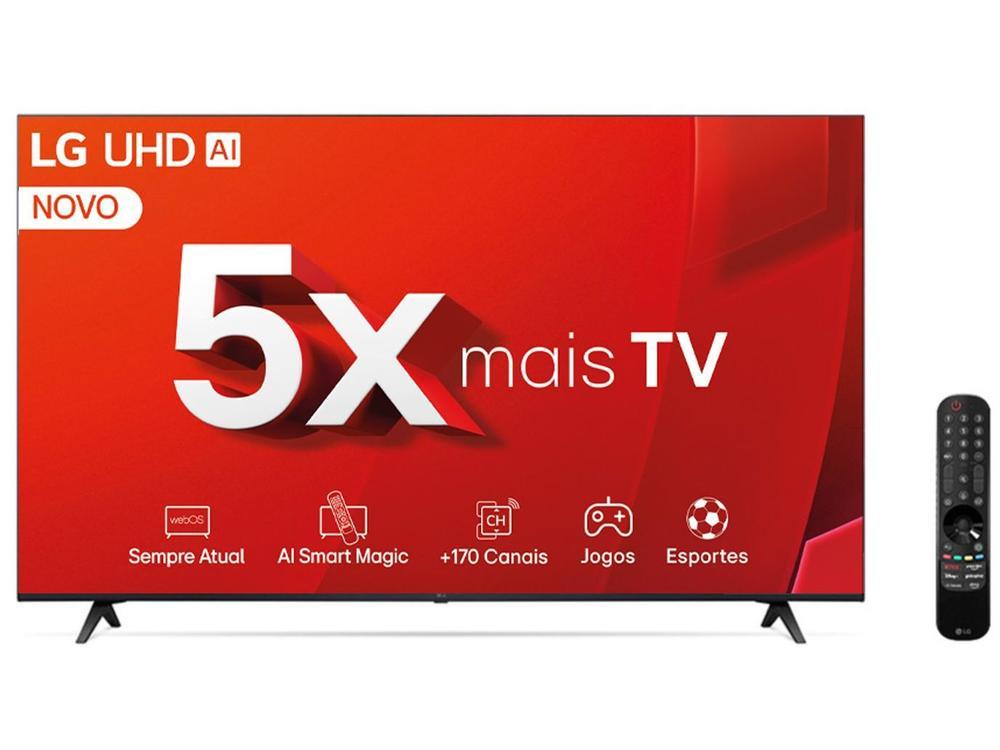 Smart TV 65" 4K LG Ultra HD 65UT8050 com Processador a5 Ger7 AI Alexa/Chromecast integrado Otimizador de Jogos webOS 24 e Controle Smart Magic - 4