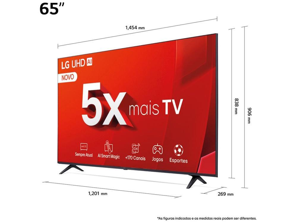 Smart TV 65" 4K LG Ultra HD 65UT8050 com Processador a5 Ger7 AI Alexa/Chromecast integrado Otimizador de Jogos webOS 24 e Controle Smart Magic - 5