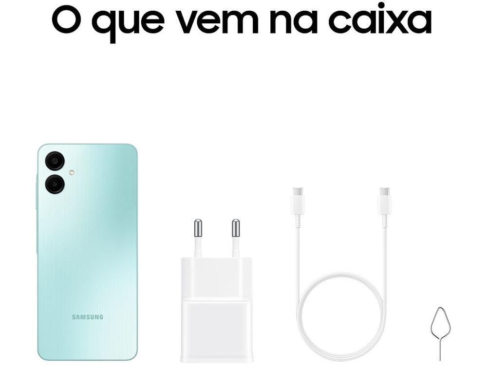 Smartphone Samsung Galaxy A06 128GB 4GB RAM Verde Claro 6,7" Câm. Dupla + Selfie 8MP - 4